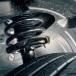 Shock,Absorber,Strut,With,Coil,Spring,,Suspension,System,Of,Passenger