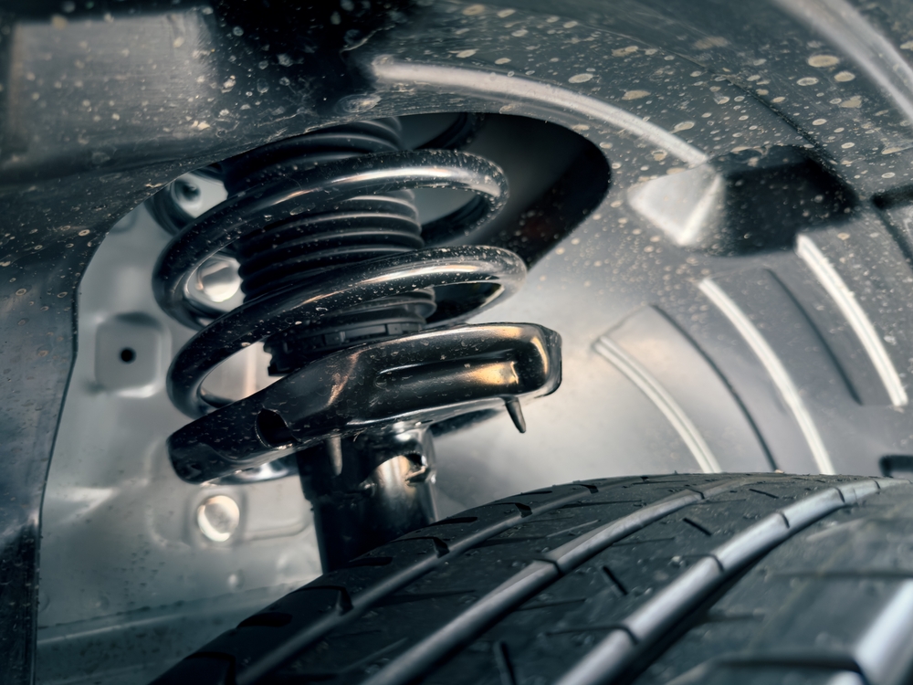 Shock,Absorber,Strut,With,Coil,Spring,,Suspension,System,Of,Passenger